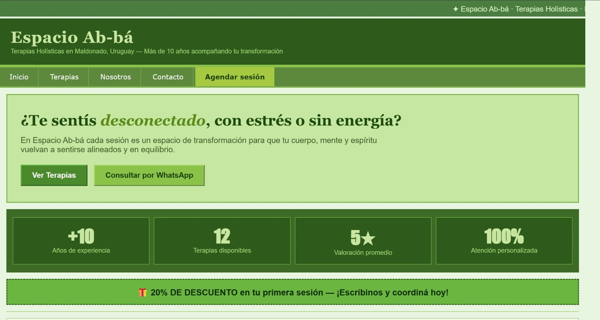 Espacio Ab-bá — sitio web — antes