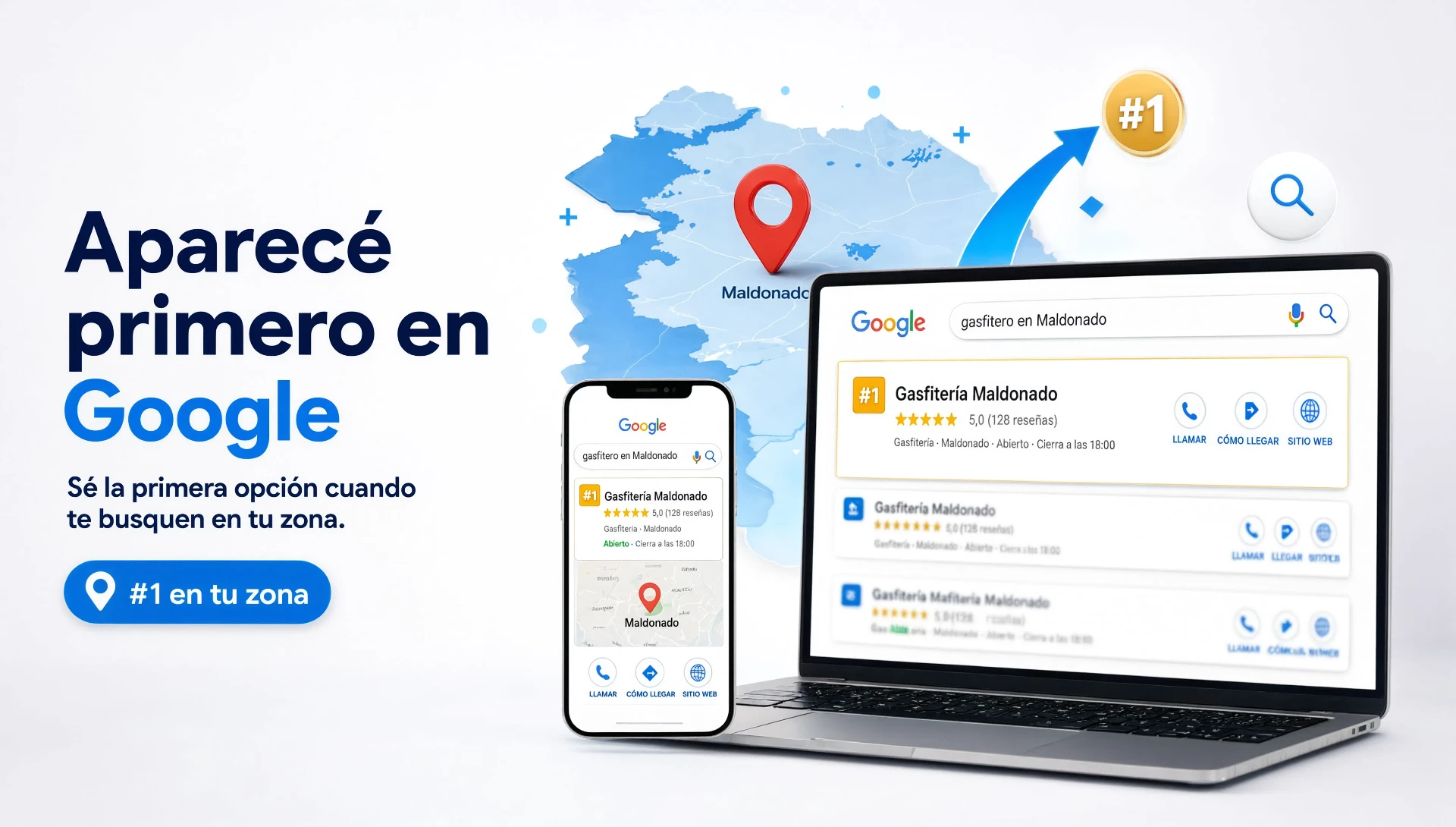 Cómo aparecer primero en Google cuando alguien busca tu servicio en tu zona
