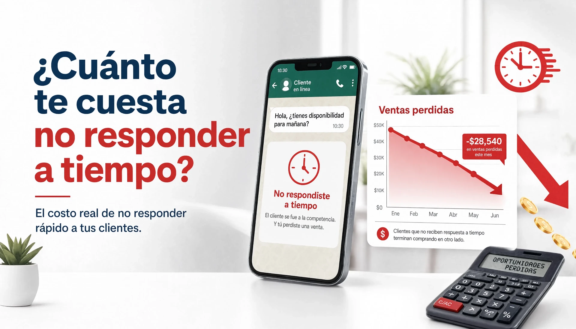 Cuánto le cuesta a tu negocio no responder rápido un mensaje (con números reales)