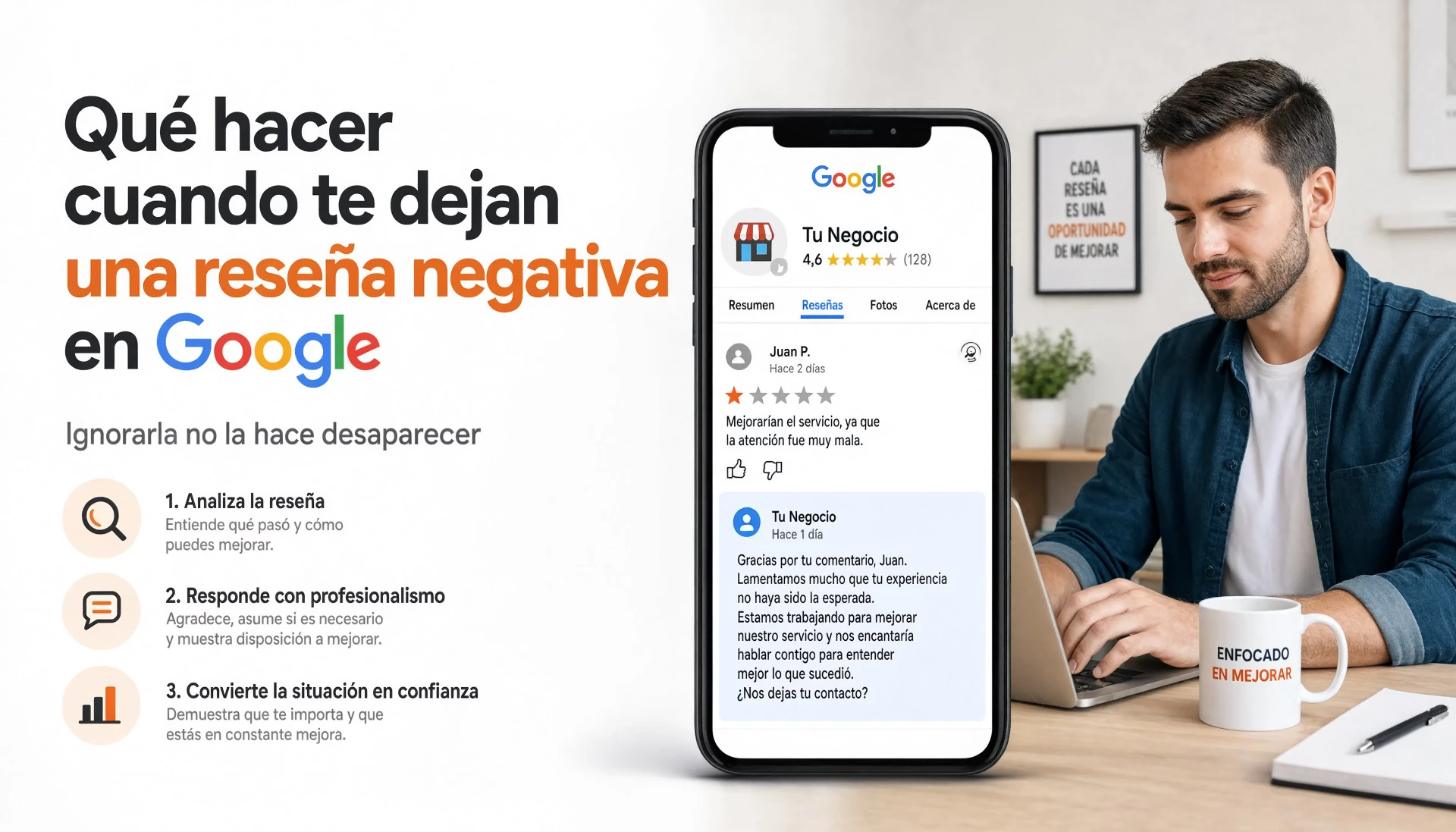 Qué hacer cuando te dejan una reseña negativa en Google (guía paso a paso)